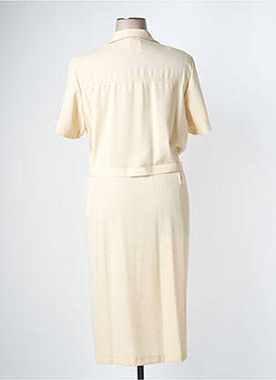 Robe mi-longue manches courtes manches courtes beige GUITARD femme