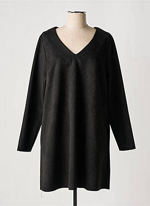 Robe courte manches longues manches longues noir QUATRE VINGT JOURS femme