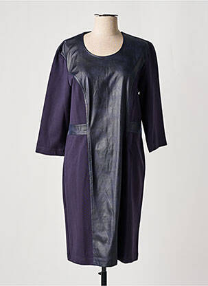 Robe mi-longue manches 3/4 manches 3/4 bleu GRIFFON femme