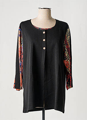 Top stretch manches longues noir GRIFFON femme