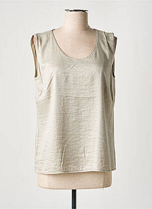 Top coupe fluide sans manche vert GRIFFON femme