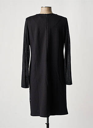 Robe mi-longue imprimé fantaisie manches longues noir PAUSE CAFE femme