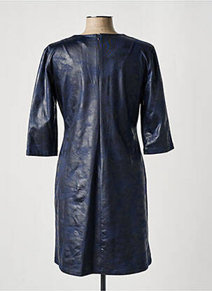 Robe courte manches 3/4 manches 3/4 bleu FUEGO WOMAN femme