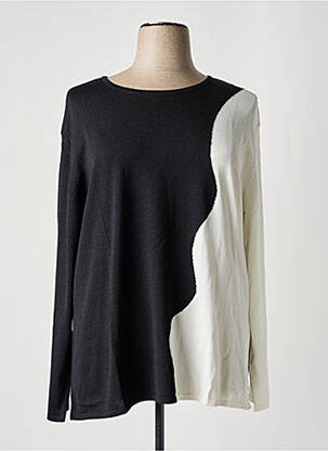 Gilet-pull Noir PAUSE CAFE En Polyester Stretch Avec Dentelle Rouge - Taille 48, Occasion Très Bon état