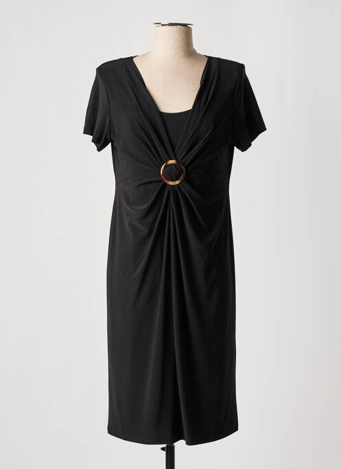 Robe mi-longue noir ARONA pour femme