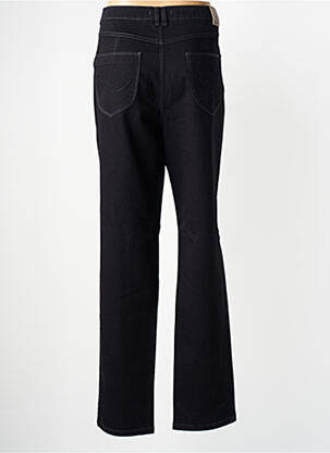 Pantalon droit fermeture zippée sous rabat boutonné noir SAINT HILAIRE femme