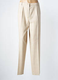 Pantalon slim taille élastique beige SAINT HILAIRE femme