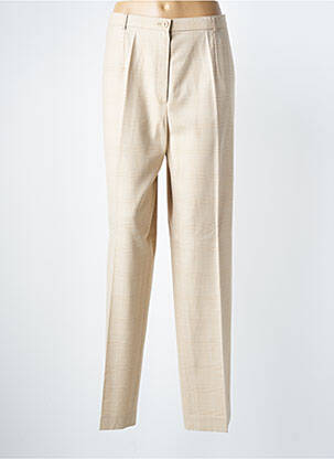 Pantalon slim taille élastique beige SAINT HILAIRE femme