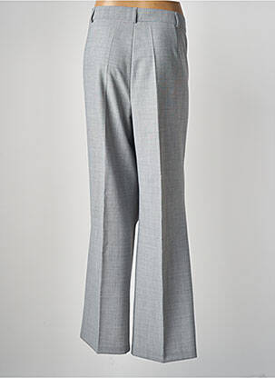 Pantalon droit fermeture zippée sous rabat boutonné gris FRANK WALDER femme