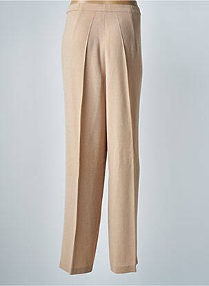 Pantalon droit taille élastique beige FRANK WALDER femme
