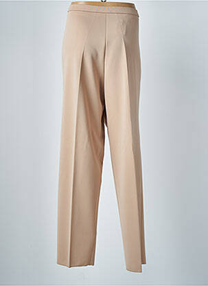 Pantalon droit fermeture zippée sous rabat boutonné beige KARTING femme