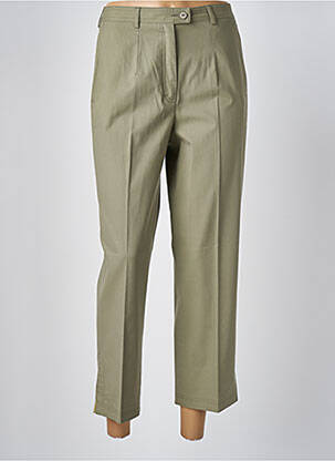 Pantalon 7/8 taille élastique vert LUCIA femme