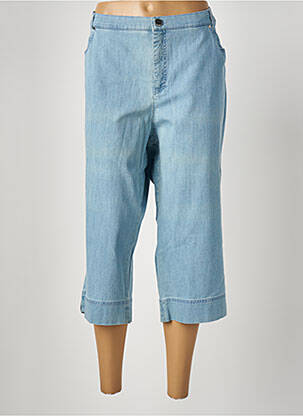 Pantacourt coupe droite bleu LUCIA femme