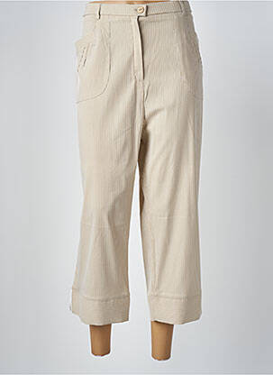 Pantacourt coupe droite beige KARTING femme