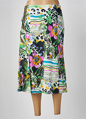 Jupe mi-longue fermeture zip latéral vert BARBARA LEBEK femme
