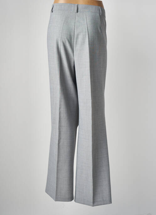 Pantalon droit fermeture zippée sous rabat boutonné gris FRANK WALDER femme