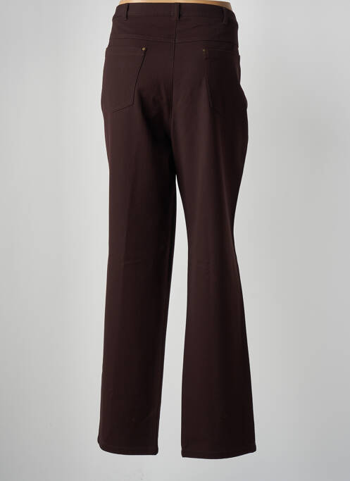 Pantalon droit marron LUCIA pour femme