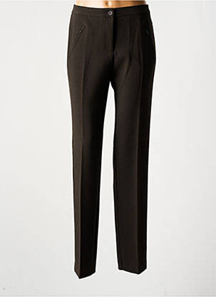 Pantalon slim poches taille haute marron PAZ TORRAS femme