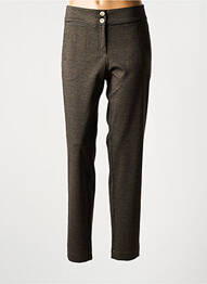 Pantalon chino fermeture zippée sous rabat boutonné taille normale vert PAZ TORRAS femme