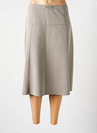 Jupe mi-longue taille haute gris GRIFFON femme
