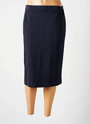 Jupe mi-longue taille haute bleu GRIFFON femme