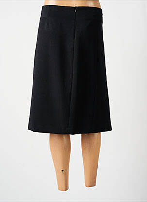 Jupe mi-longue coupe droite noir GRIFFON femme