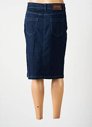 Jupe mi-longue stretch bleu PAZ TORRAS femme