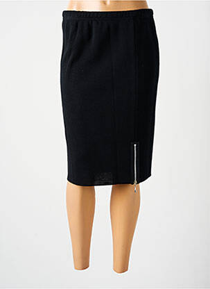 Jupe mi-longue stretch noir GRIFFON femme
