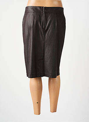 Jupe mi-longue taille à pinces marron BARBARA LEBEK femme