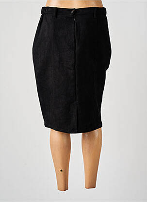 Jupe mi-longue stretch noir GEVANA femme