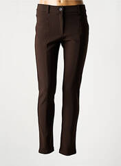 Pantalon slim marron PAZ TORRAS pour femme seconde vue