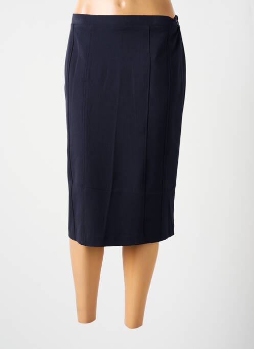 Jupe mi-longue taille haute bleu GRIFFON femme