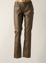 Pantalon slim marron STARK pour femme seconde vue