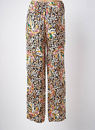 Pantalon large coupe fluide taille haute marron PAKO LITTO femme