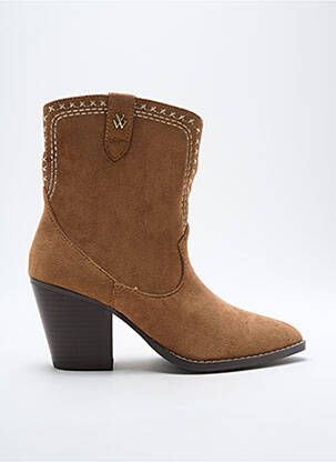 Bottines/boots bout pointu talon de 4 à 6cm marron VANESSA WU femme