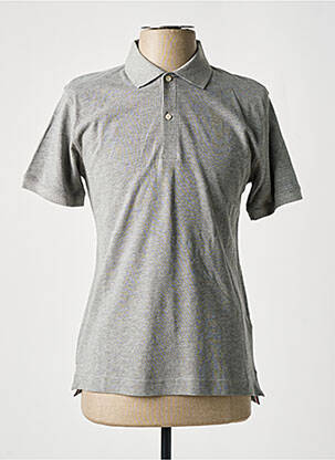 Polo tissage chiné manches courtes gris DAN JOHN homme
