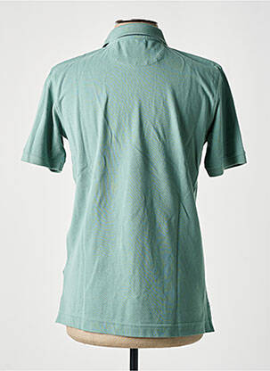 Polo tissage chiné manches courtes vert DAN JOHN homme