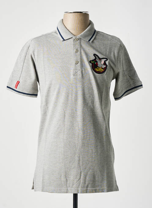 Polo gris clair CHEVIGNON pour homme