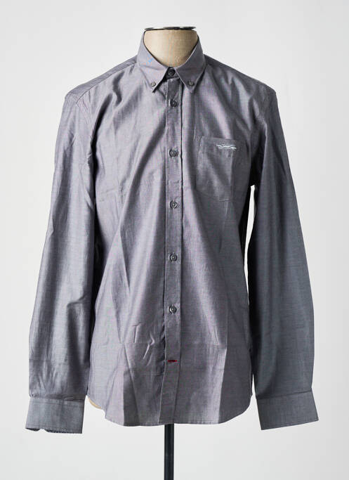 Chemise manches longues gris DELAHAYE pour homme