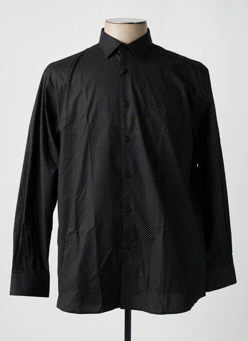 Chemise manches longues noir LOUIS VICTOR pour homme