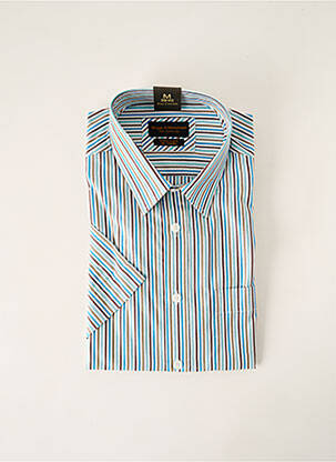 Chemise manches courtes coupe droite bleu BRIGGS & MANSFIELD homme