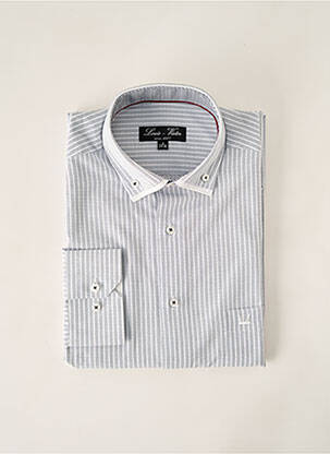 Chemise manches longues manches longues bleu LOUIS VICTOR homme