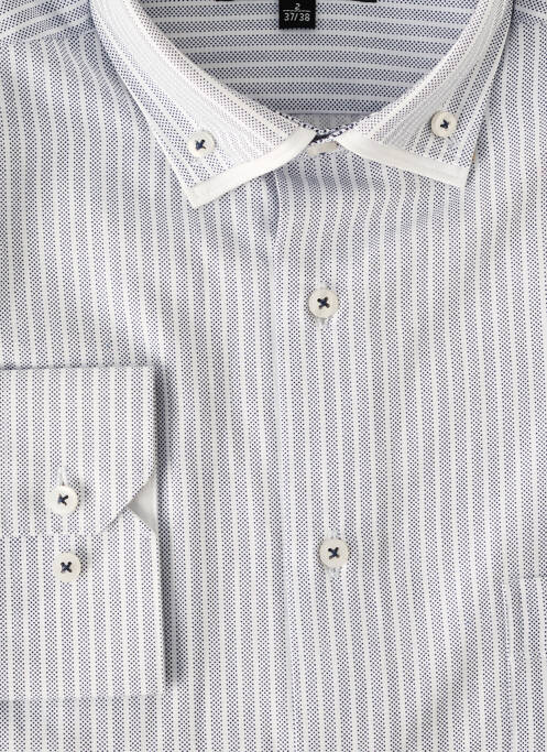 Chemise manches longues bleu LOUIS VICTOR pour homme