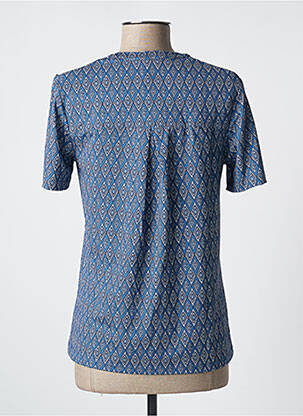 T-shirt col v manches courtes bleu DAMART femme