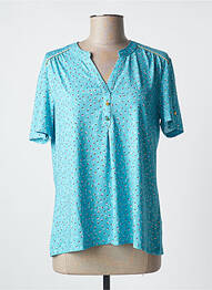 T-shirt imprimé fantaisie manches courtes bleu DAMART femme