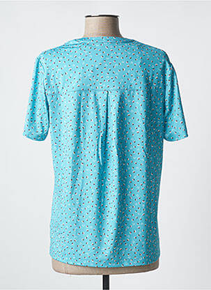 T-shirt imprimé fantaisie manches courtes bleu DAMART femme