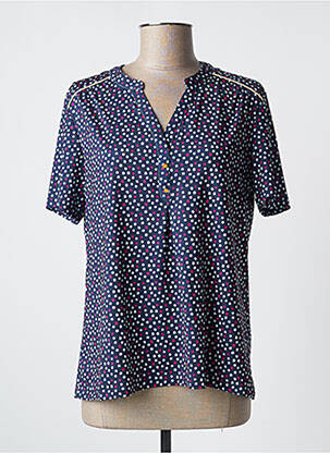 T-shirt col v manches courtes bleu DAMART femme