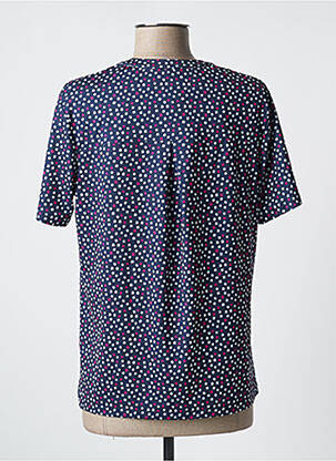 T-shirt col v manches courtes bleu DAMART femme