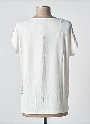 T-shirt col v manches courtes blanc DAMART femme