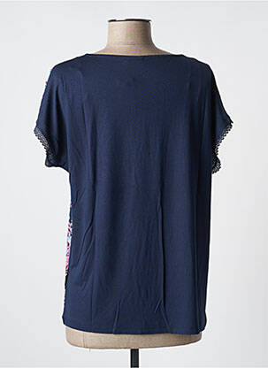 T-shirt col v manches courtes bleu DAMART femme